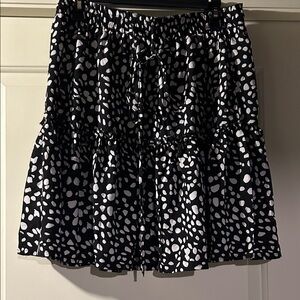 Black and White Polka Dot Skirt